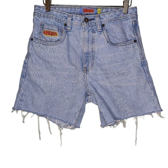 Empyre High Waist Relax Fit Skate Denim Shorts - Picture 1 of 7